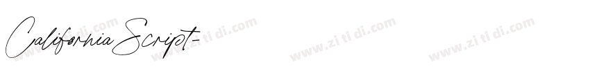 California Script字体转换 California Script字体转换